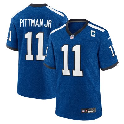 Indiana Nights Men's Indianapolis Colts Michael Pittman Jr. Blue Alternate Game Jersey 01