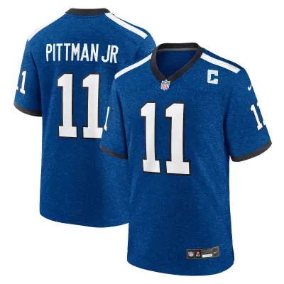 Indiana Nights Men's Indianapolis Colts Michael Pittman Jr. Blue Alternate Game Jersey 01