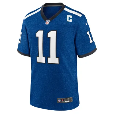 Indiana Nights Men's Indianapolis Colts Michael Pittman Jr. Blue Alternate Game Jersey 02
