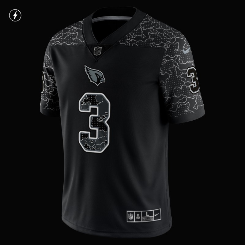 Men's Arizona Cardinals Budda Baker Black RFLCTV Limited Jersey