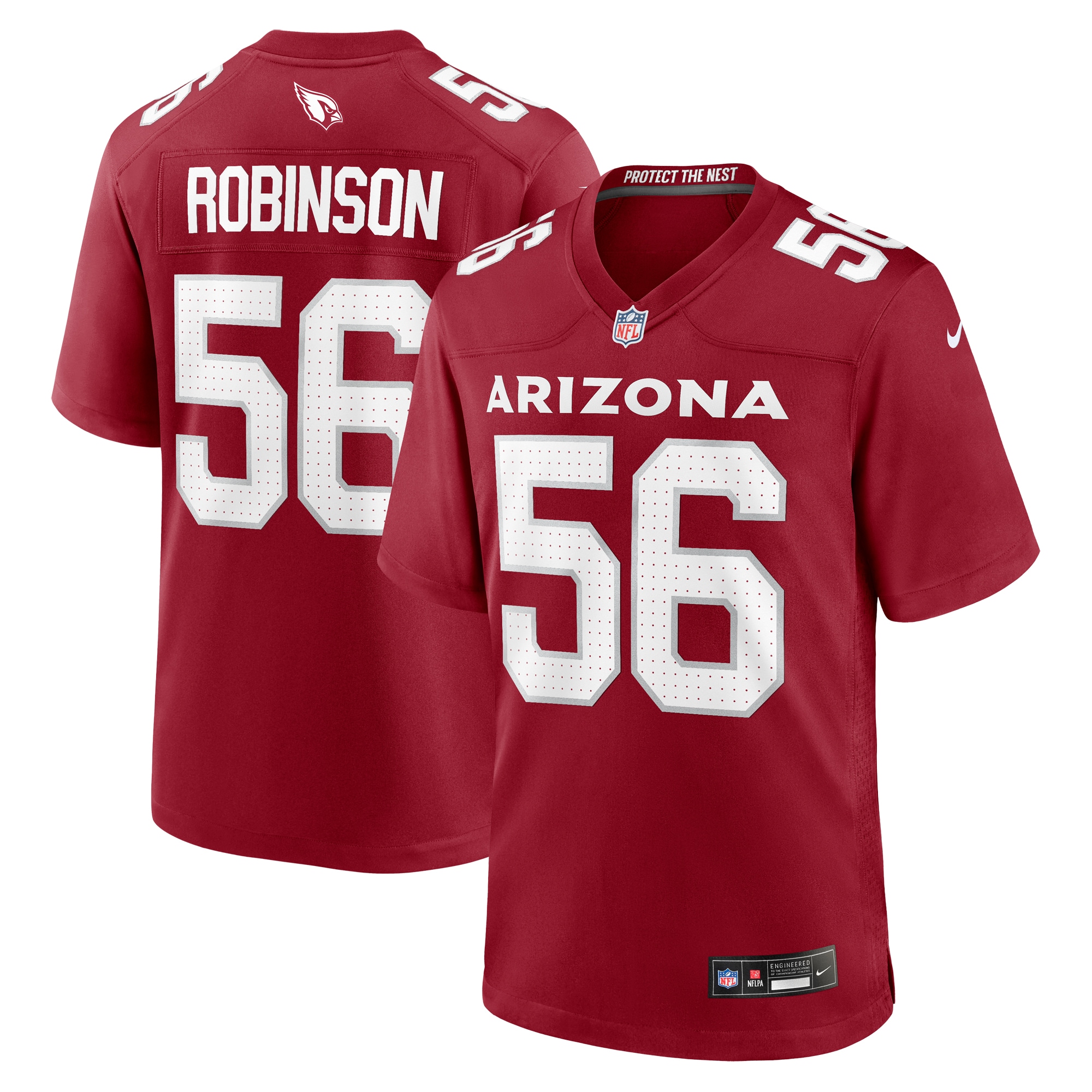 Men's Arizona Cardinals Darius Robinson Cardinal 2024 NFL Draft First Round Pick Player Game Jersey