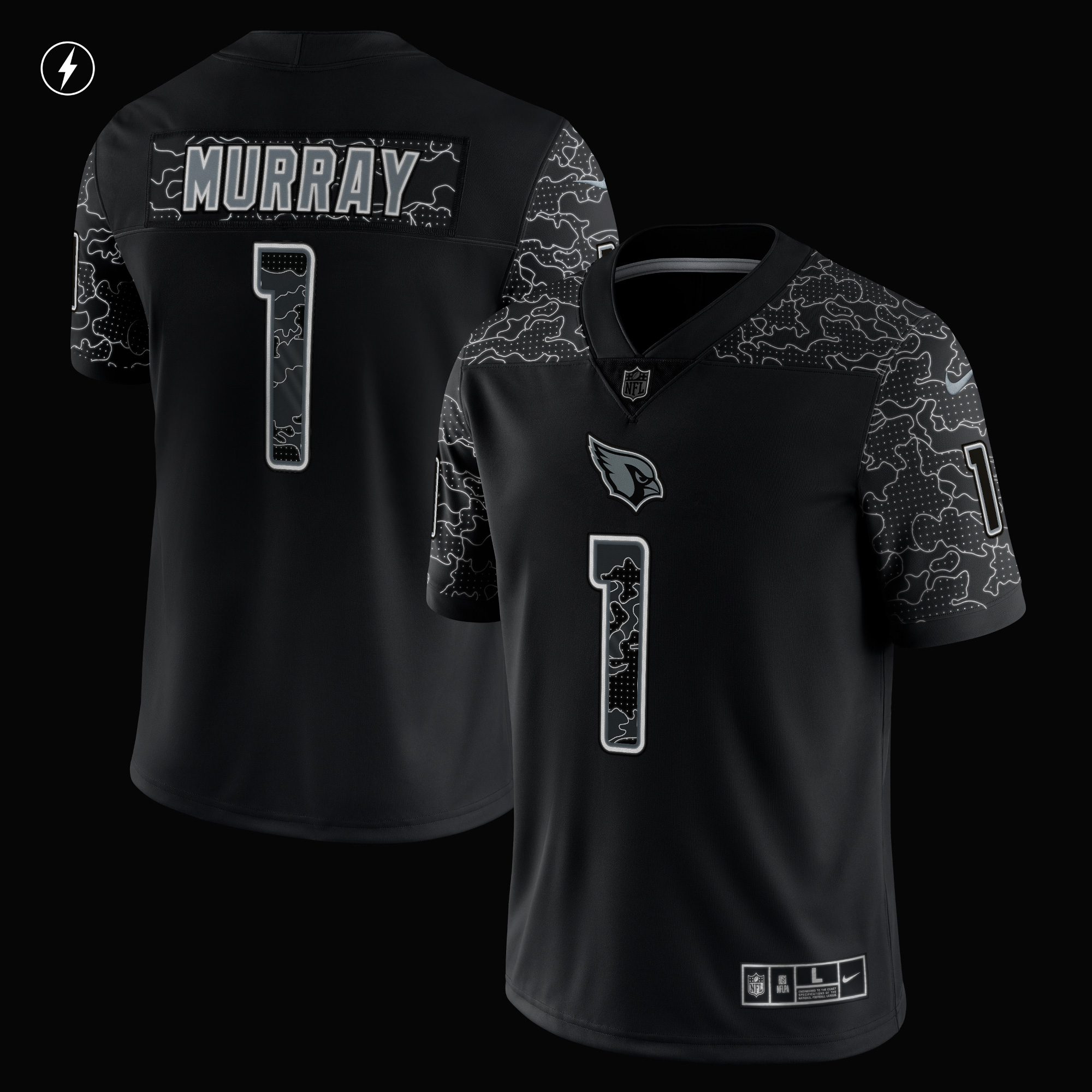 Men's Arizona Cardinals Kyler Murray Black RFLCTV Limited Jersey