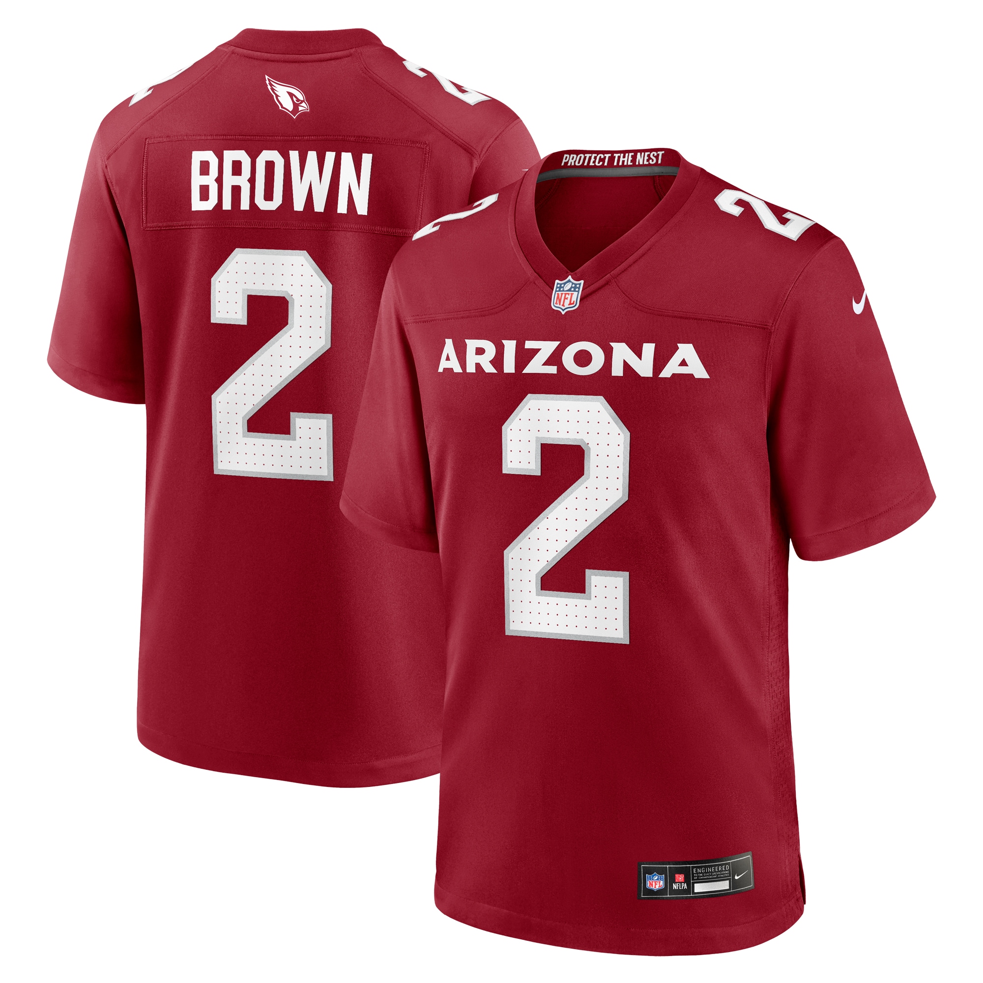 Men's Arizona Cardinals Marquise Brown Cardinal Home Game Jersey