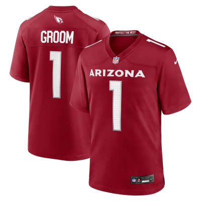 Men's Arizona Cardinals Number 1 Groom Cardinal Game Jersey 01