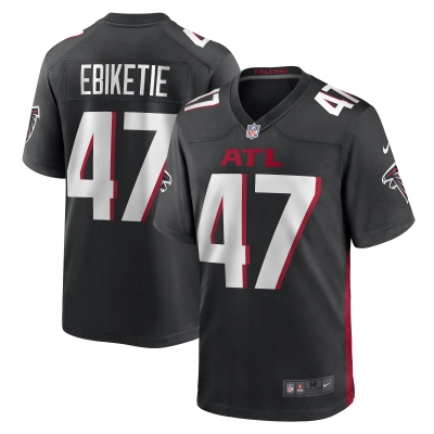 Men's Arnold Ebiketie Atlanta Falcons Black Game Player Jersey 01
