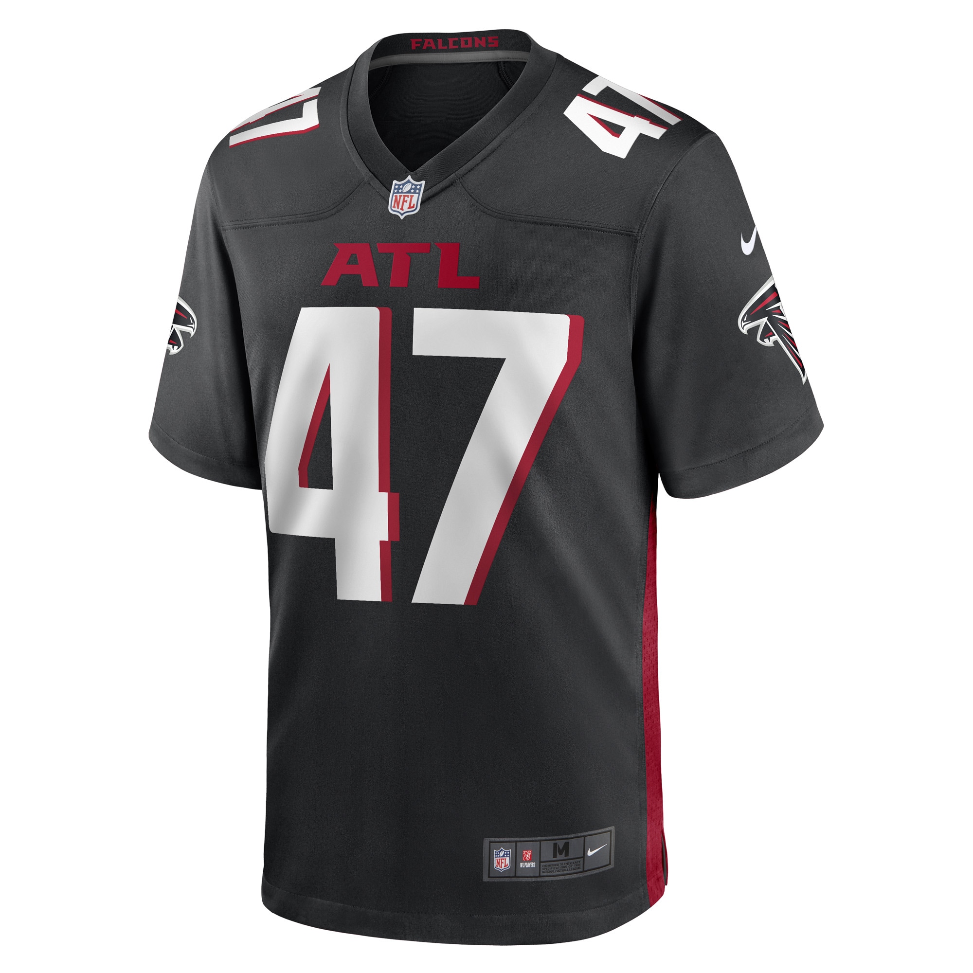 Men's Arnold Ebiketie Atlanta Falcons Black Game Player Jersey