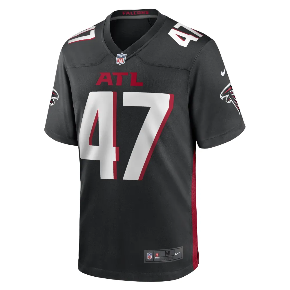 Men's Arnold Ebiketie Atlanta Falcons Black Game Player Jersey