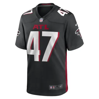 Men's Arnold Ebiketie Atlanta Falcons Black Game Player Jersey 02