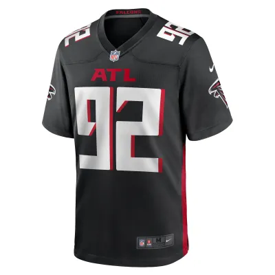 Men's Atlanta Falcons Adetokunbo Ogundeji Black Game Jersey 02