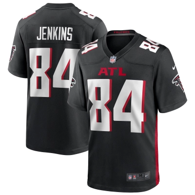 Men's Atlanta Falcons Alfred Jenkins Black Game Retired Player Jersey 01