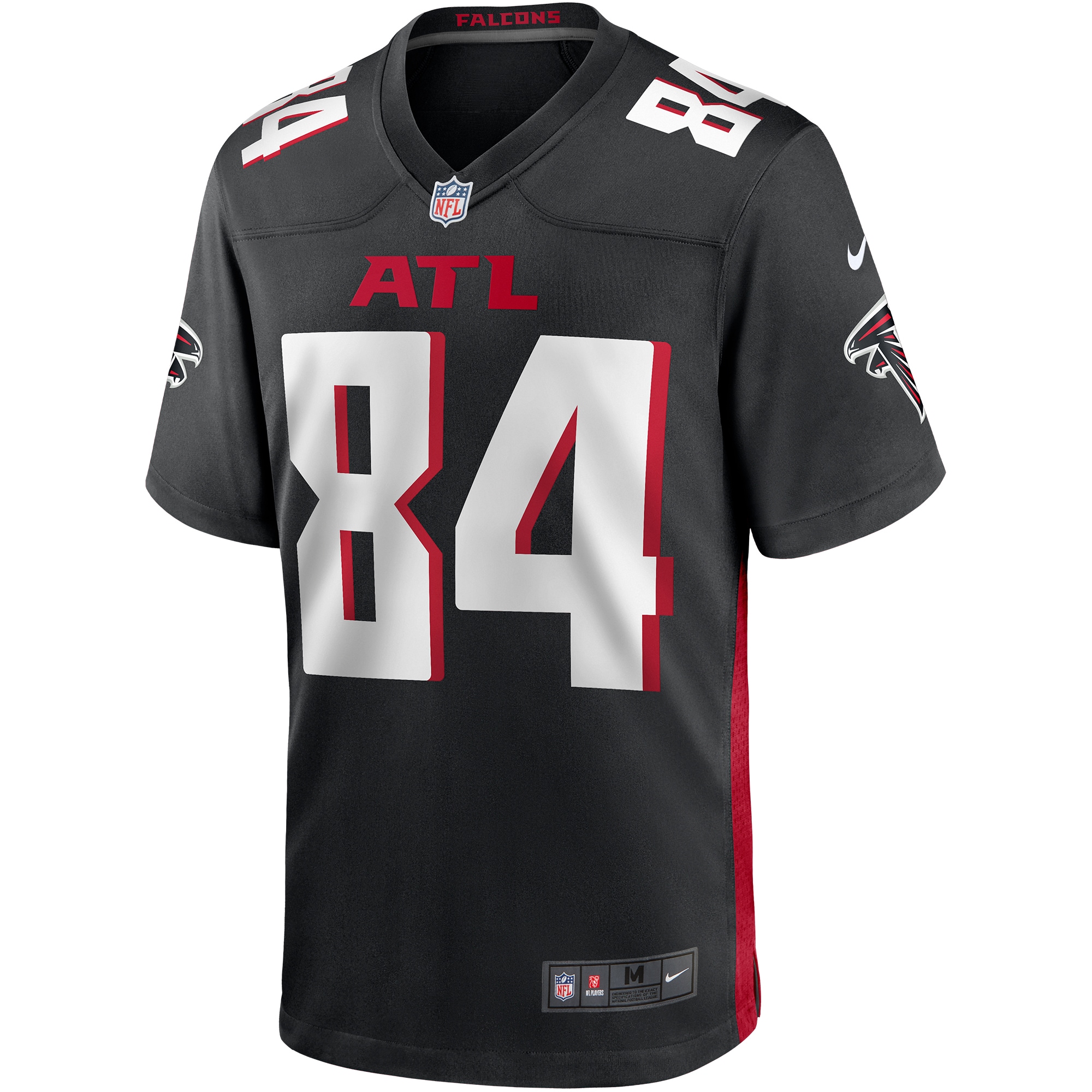 Men's Atlanta Falcons Alfred Jenkins Black Game Retired Player Jersey