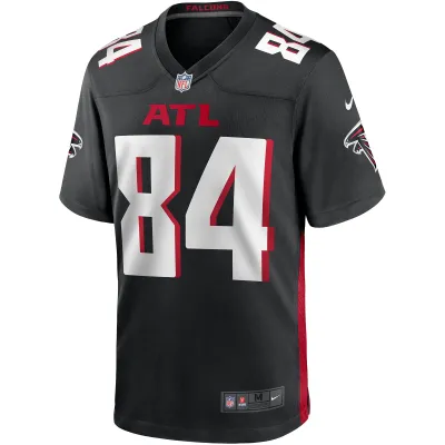 Men's Atlanta Falcons Alfred Jenkins Black Game Retired Player Jersey 02