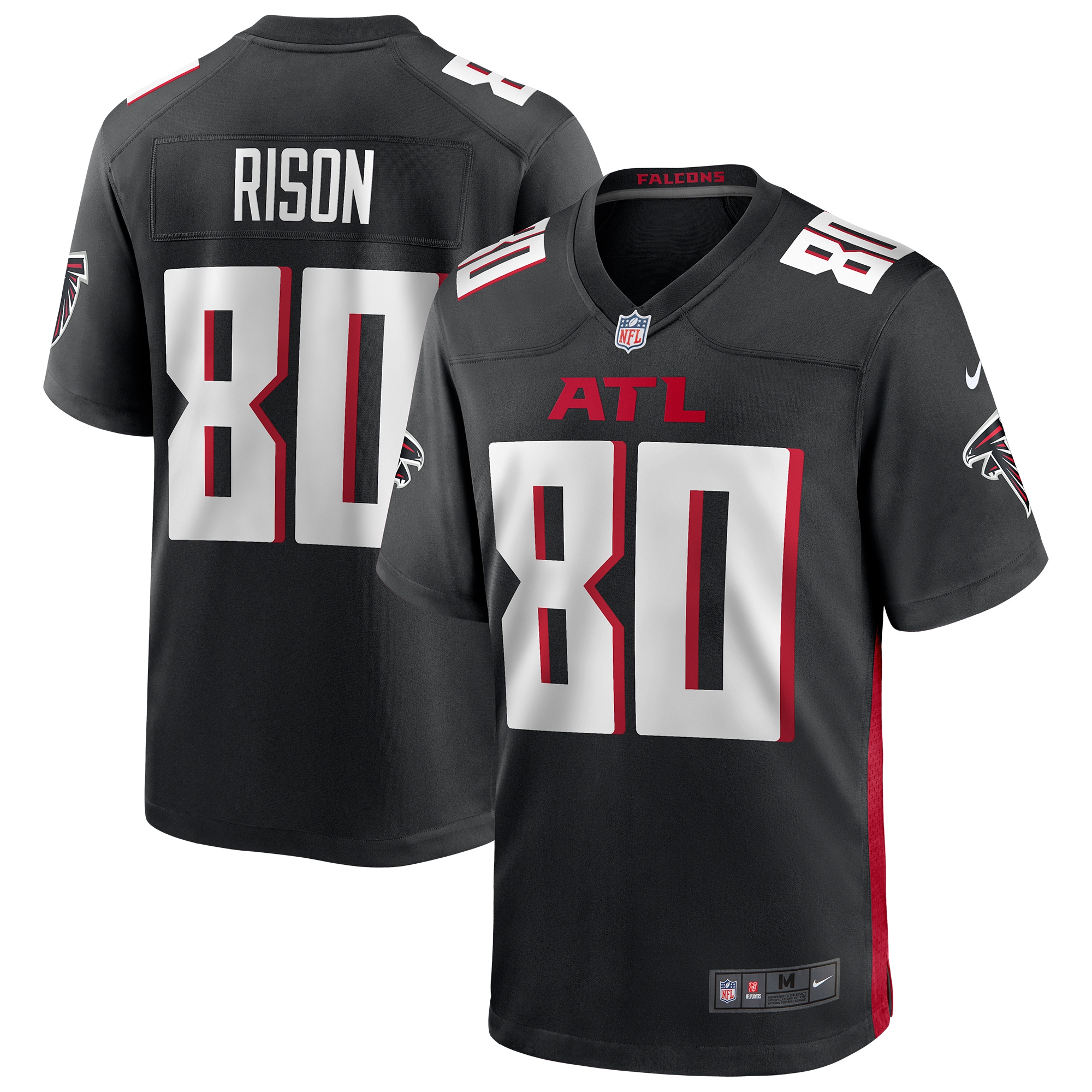 Men's Atlanta Falcons Andre Rison Black Game Retired Player Jersey