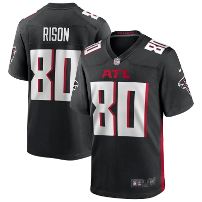 Men's Atlanta Falcons Andre Rison Black Game Retired Player Jersey 01