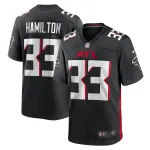 Men's Atlanta Falcons Antonio Hamilton Black Game Jersey