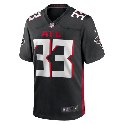 Men's Atlanta Falcons Antonio Hamilton Black Game Jersey 02