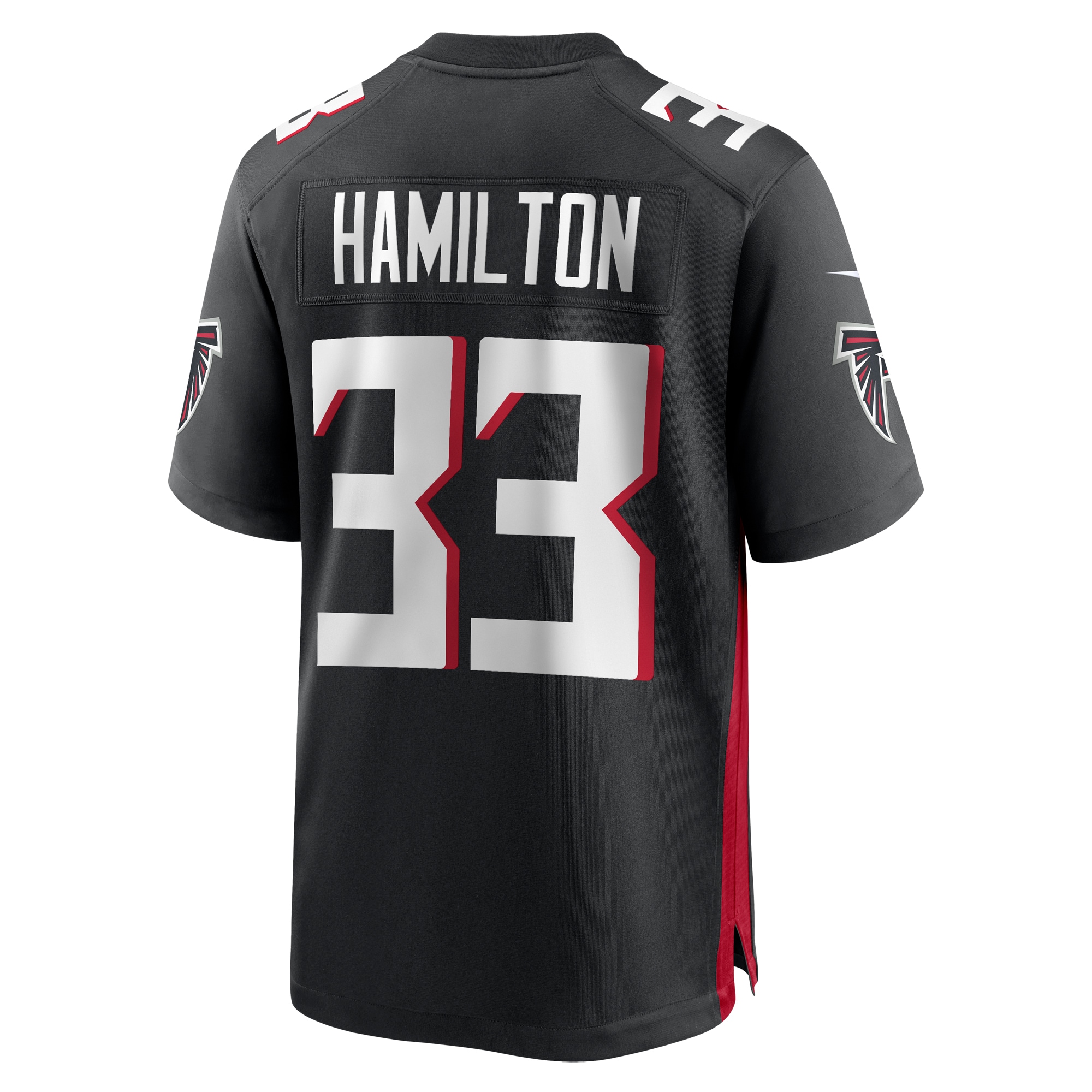 Men's Atlanta Falcons Antonio Hamilton Black Game Jersey