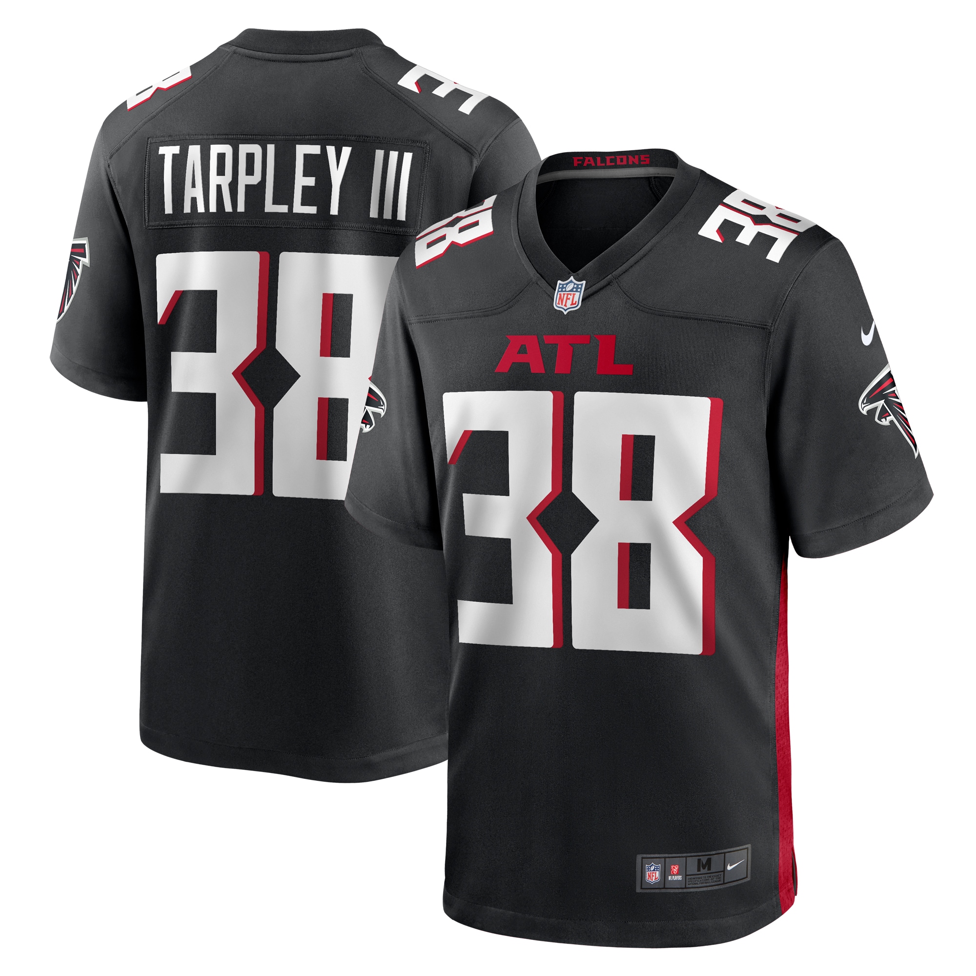 Men's Atlanta Falcons Arnold Tarpley III Black Game Jersey
