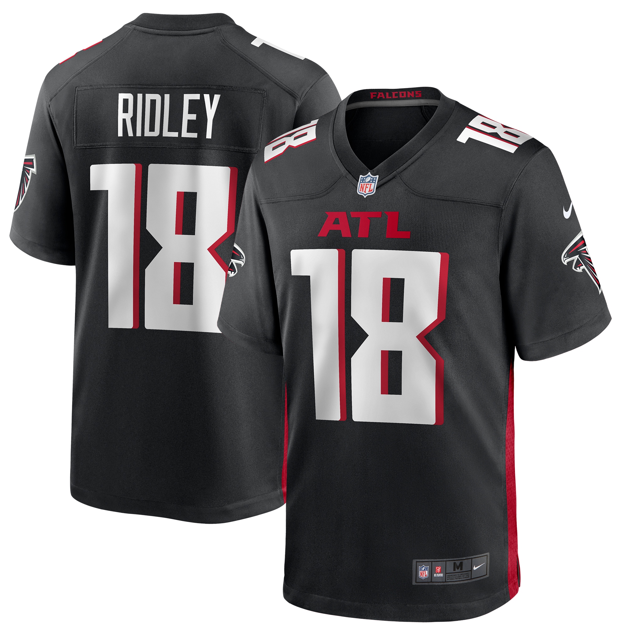 Men's Atlanta Falcons Calvin Ridley Black Game Player Jersey