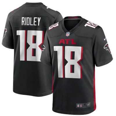 Men's Atlanta Falcons Calvin Ridley Black Game Player Jersey 01