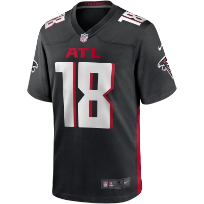 Men's Atlanta Falcons Calvin Ridley Black Game Player Jersey 02