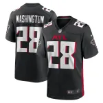 Men's Atlanta Falcons Carlos Washington Black Game Jersey