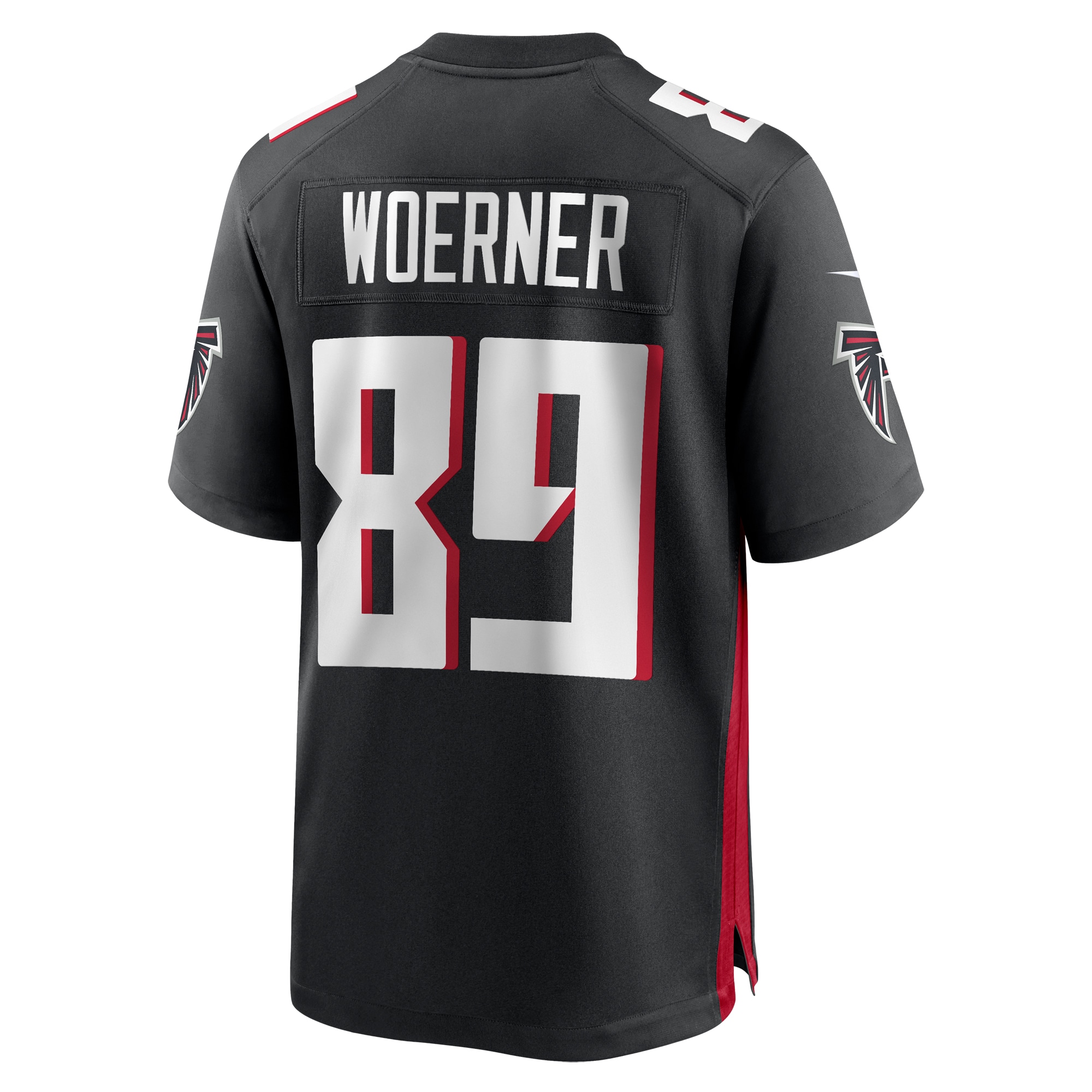 Men's Atlanta Falcons Charlie Woerner Black Game Jersey