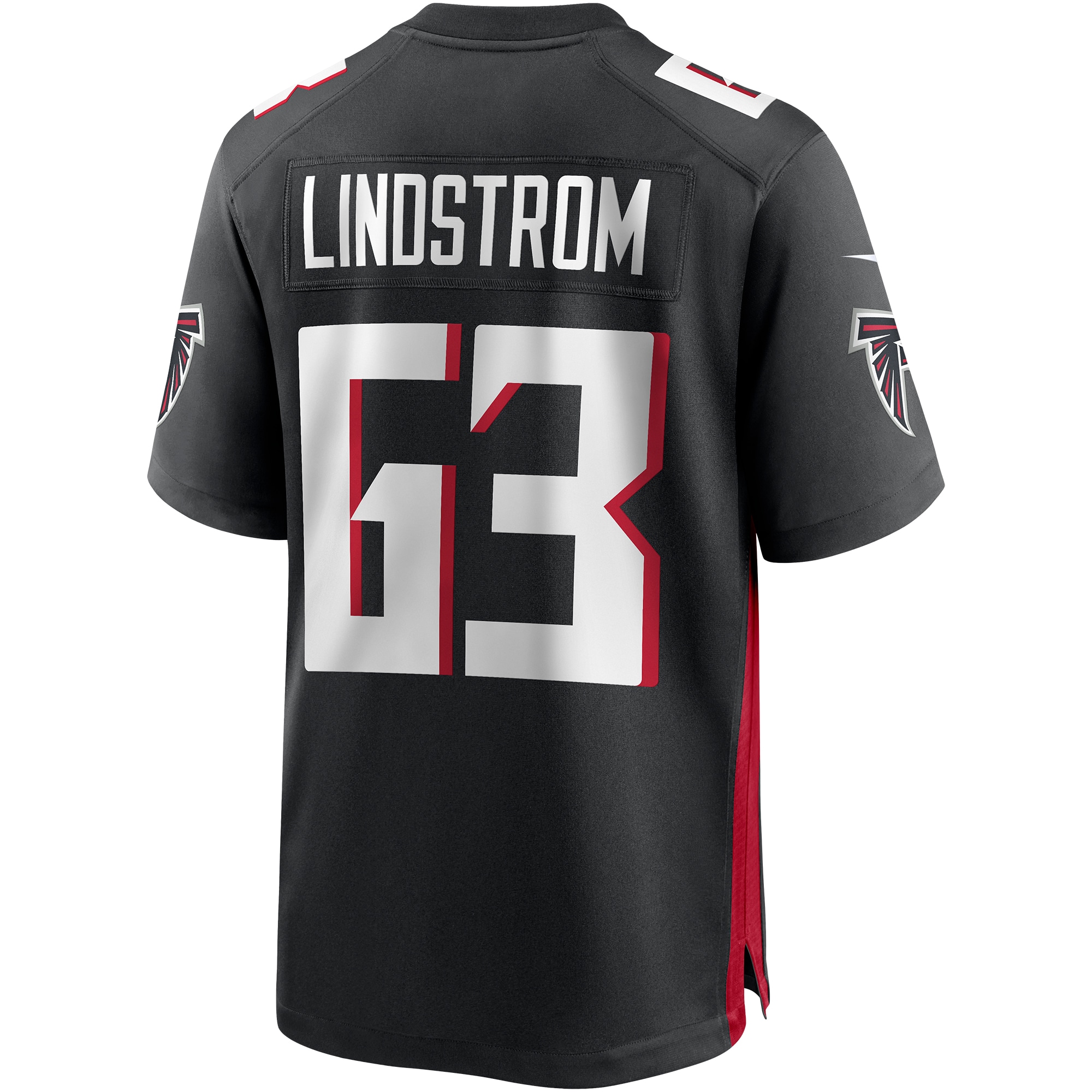 Men's Atlanta Falcons Chris Lindstrom Black Game Jersey