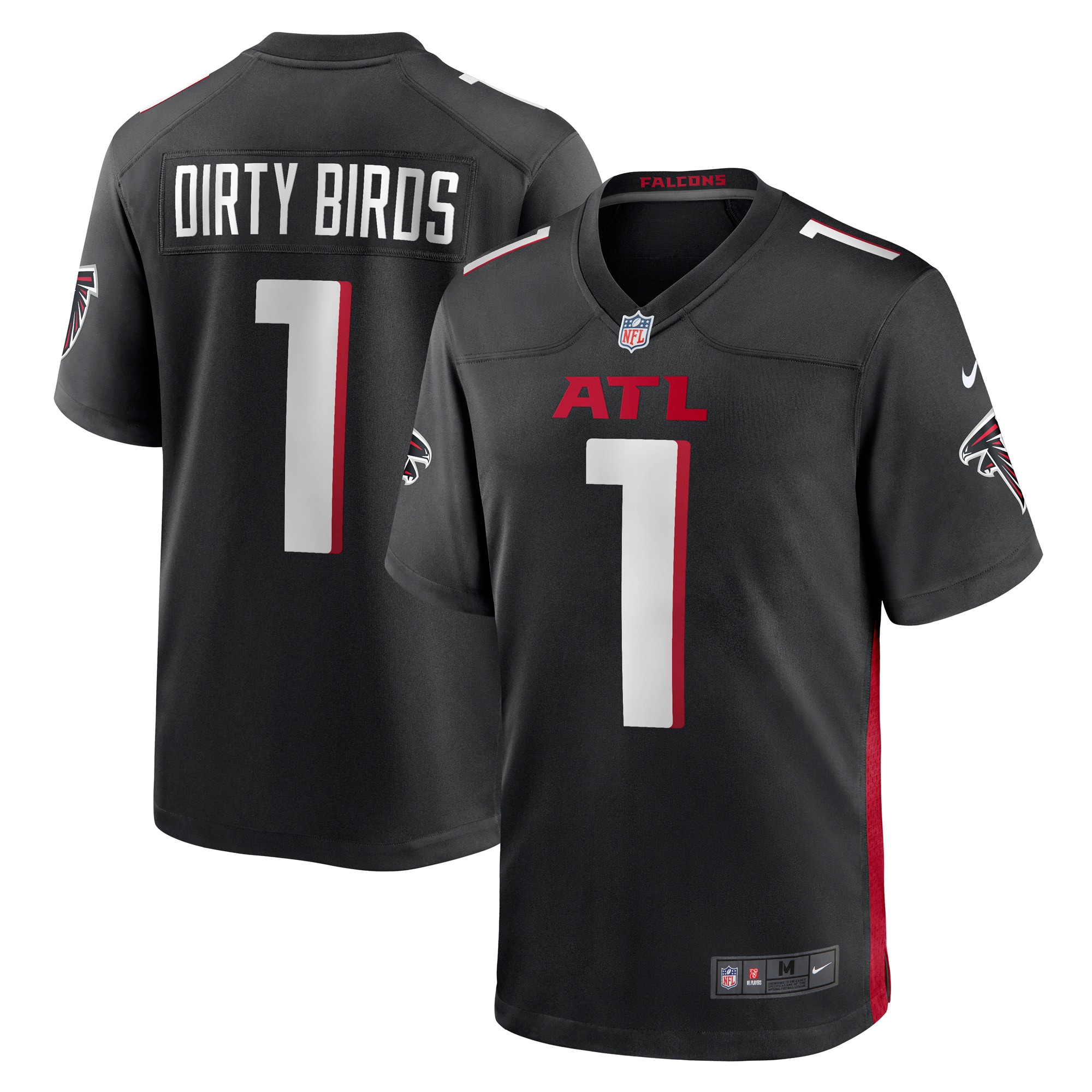 Men's Atlanta Falcons Dirty Birds Black Game Jersey