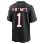 Men's Atlanta Falcons Dirty Birds Black Throwback Game Jersey