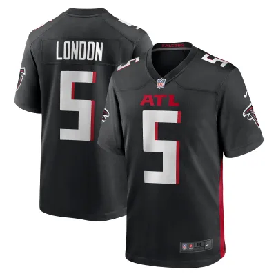 Men's Atlanta Falcons Drake London Black Player Game Jersey 01
