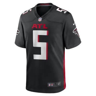Men's Atlanta Falcons Drake London Black Player Game Jersey 02