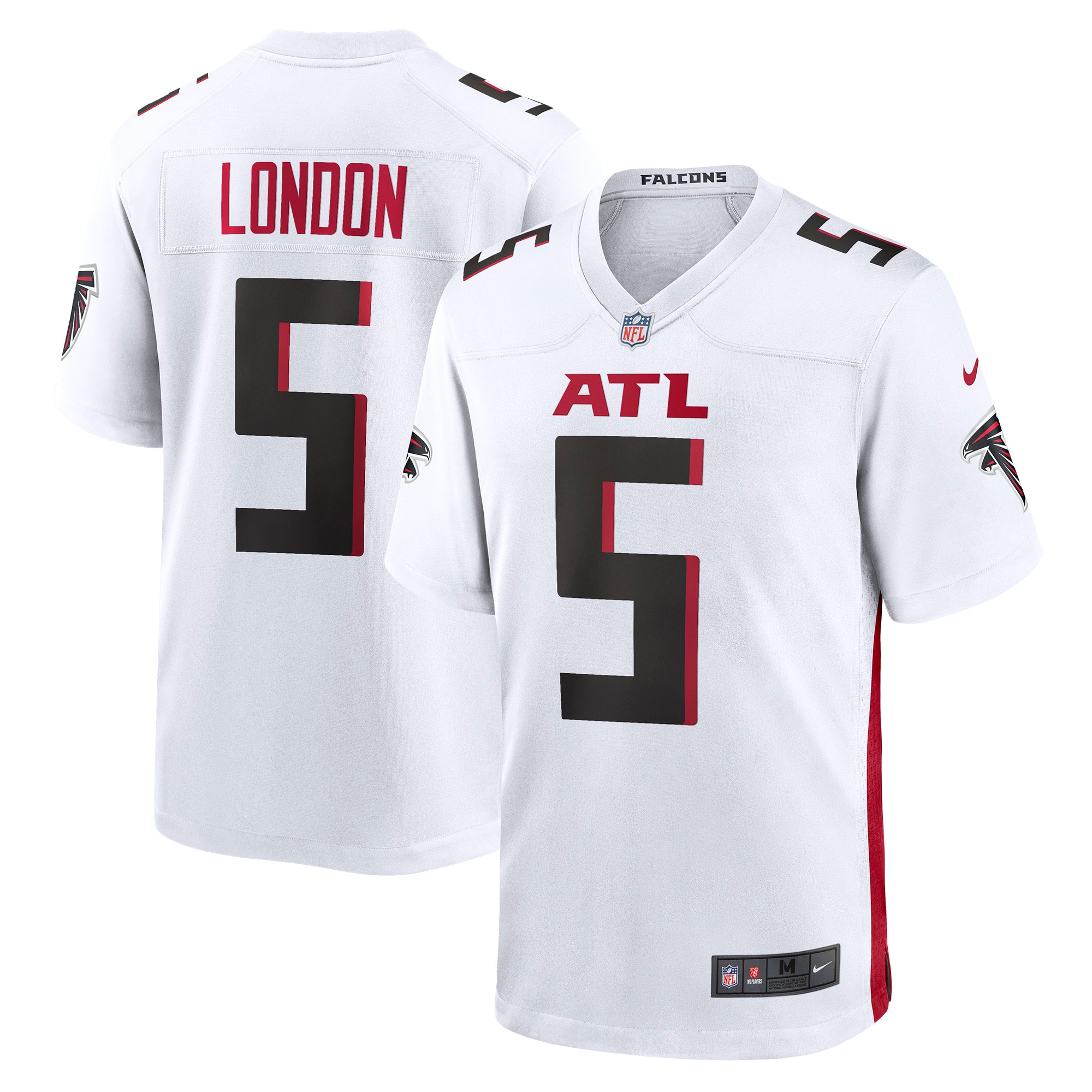 Men's Atlanta Falcons Drake London White Away Game Player Jersey