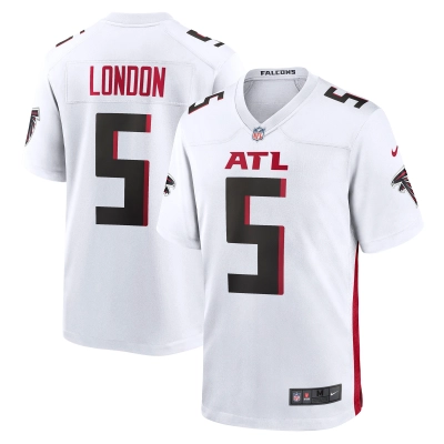 Men's Atlanta Falcons Drake London White Away Game Player Jersey 01