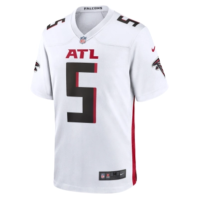 Men's Atlanta Falcons Drake London White Away Game Player Jersey 02