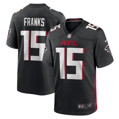 Men's Atlanta Falcons Feleipe Franks Black Game Jersey 01
