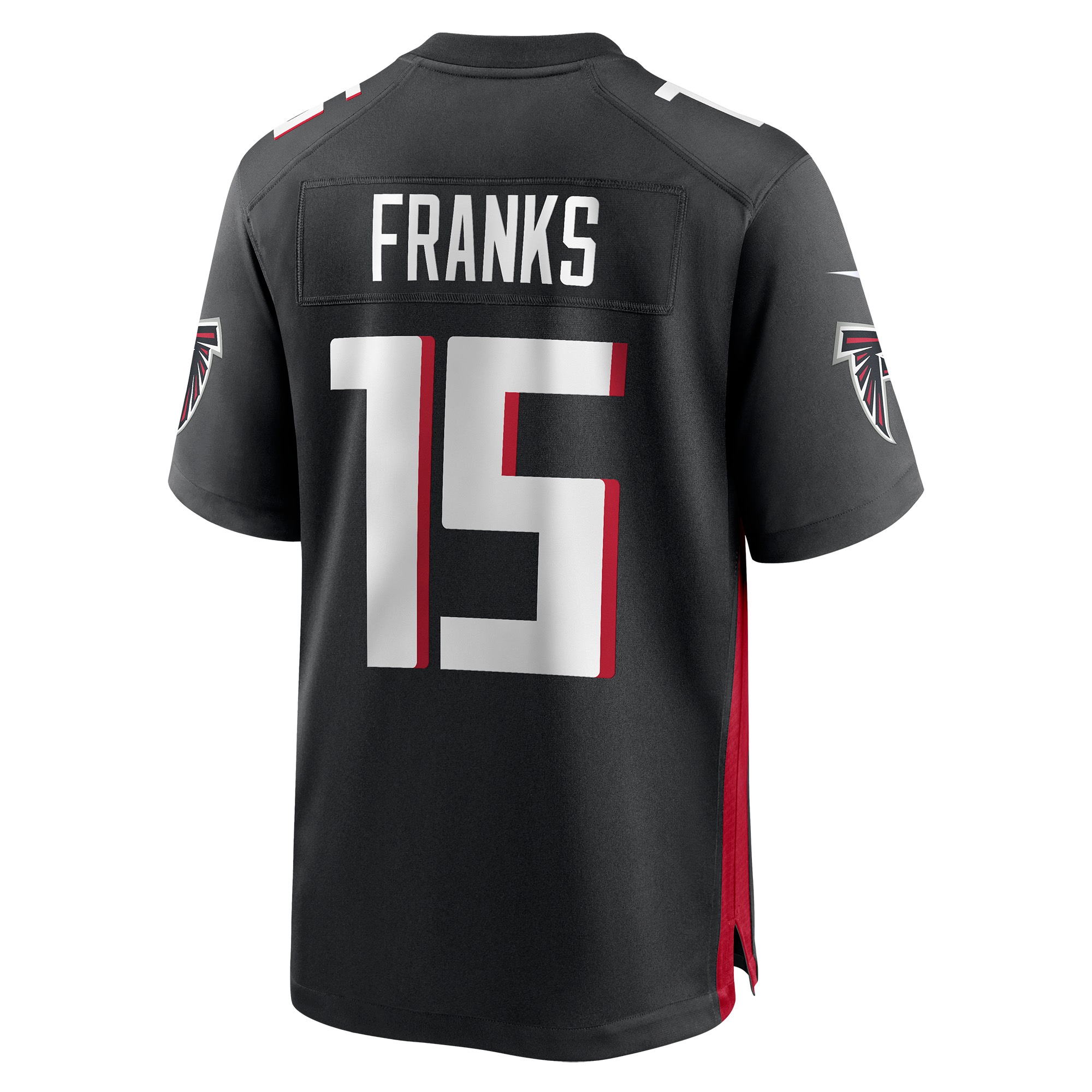 Men's Atlanta Falcons Feleipe Franks Black Game Jersey