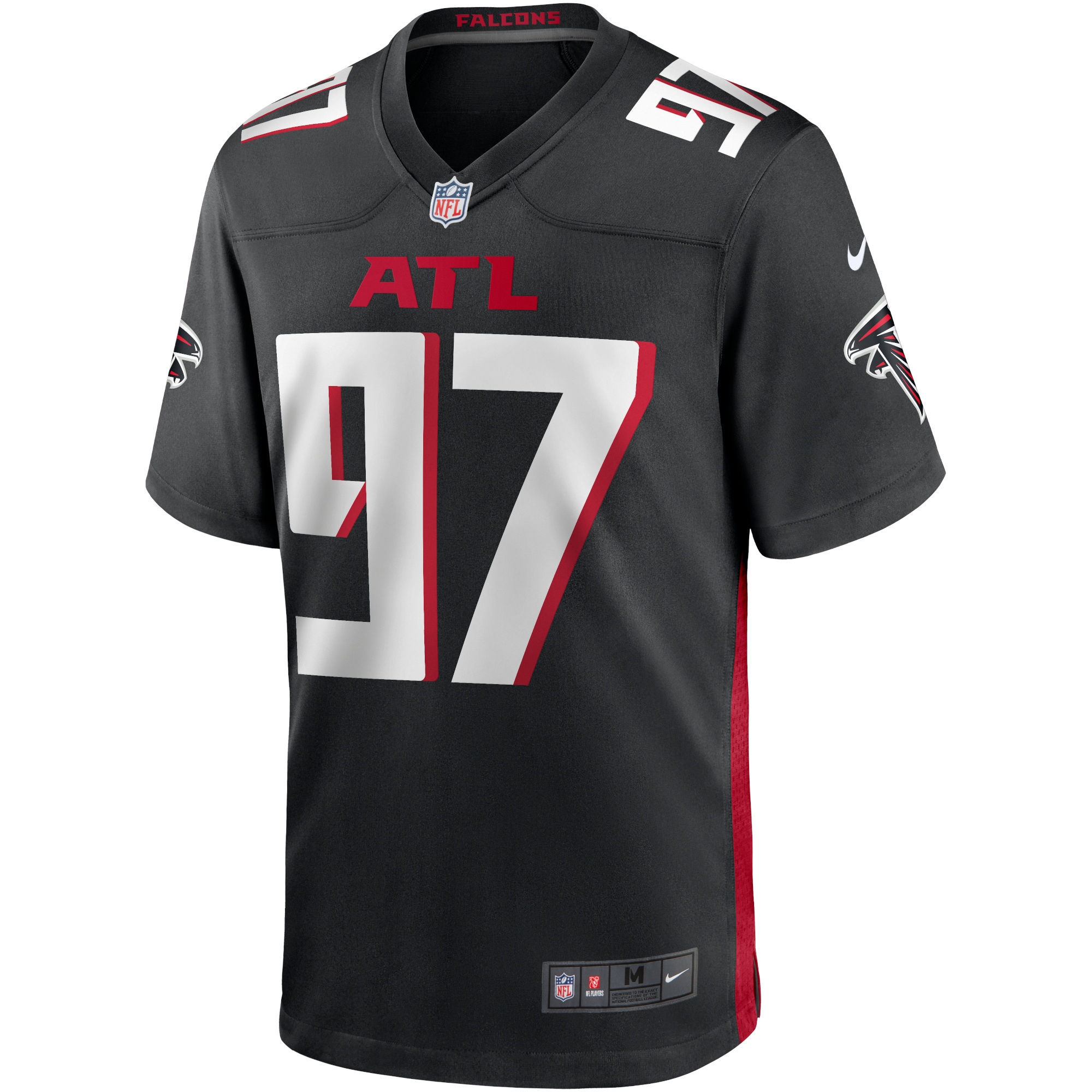 Men's Atlanta Falcons Grady Jarrett Black Game Player Jersey
