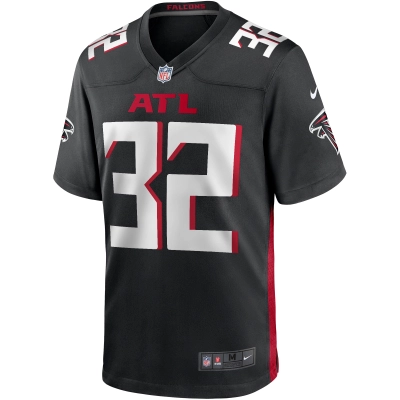 Men's Atlanta Falcons Jamal Anderson Black Game Retired Player Jersey 02