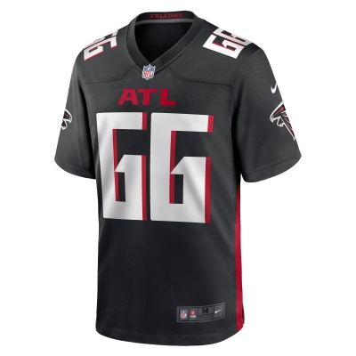 Men's Atlanta Falcons John Leglue Black Team Game Jersey 02
