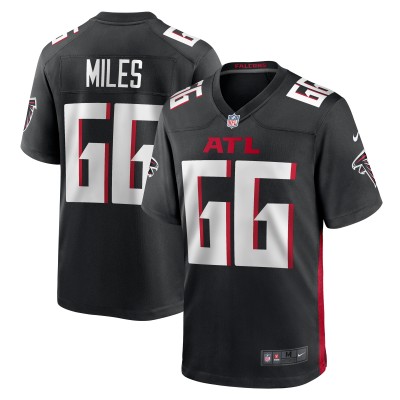 Men's Atlanta Falcons Joshua Miles Black Game Jersey 01