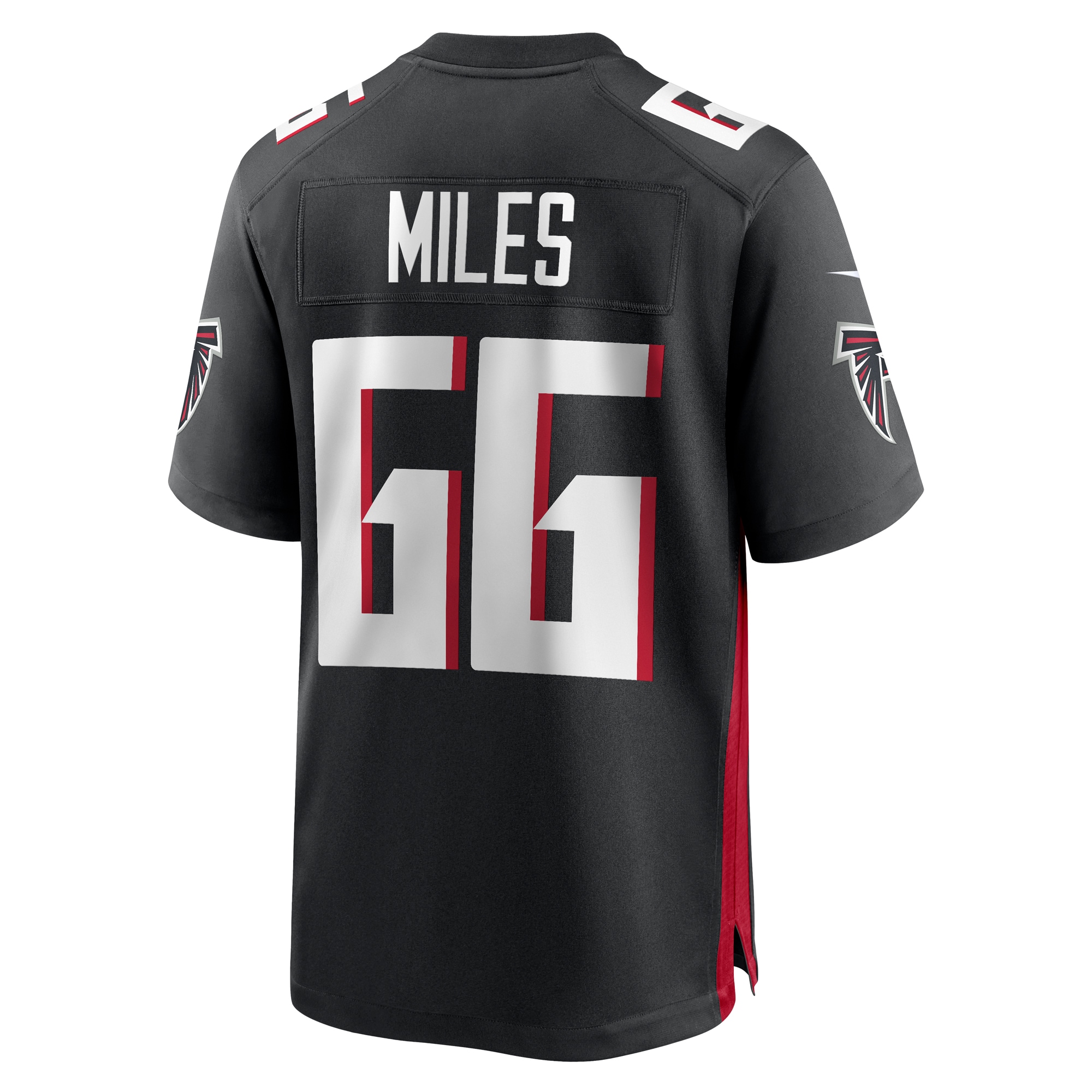 Men's Atlanta Falcons Joshua Miles Black Game Jersey