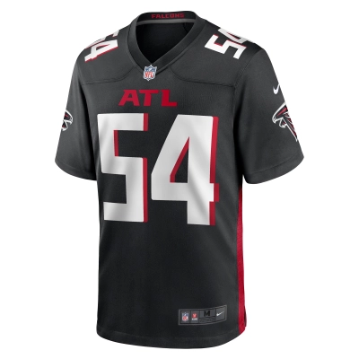 Men's Atlanta Falcons Justin Shaffer Black Game Jersey 02