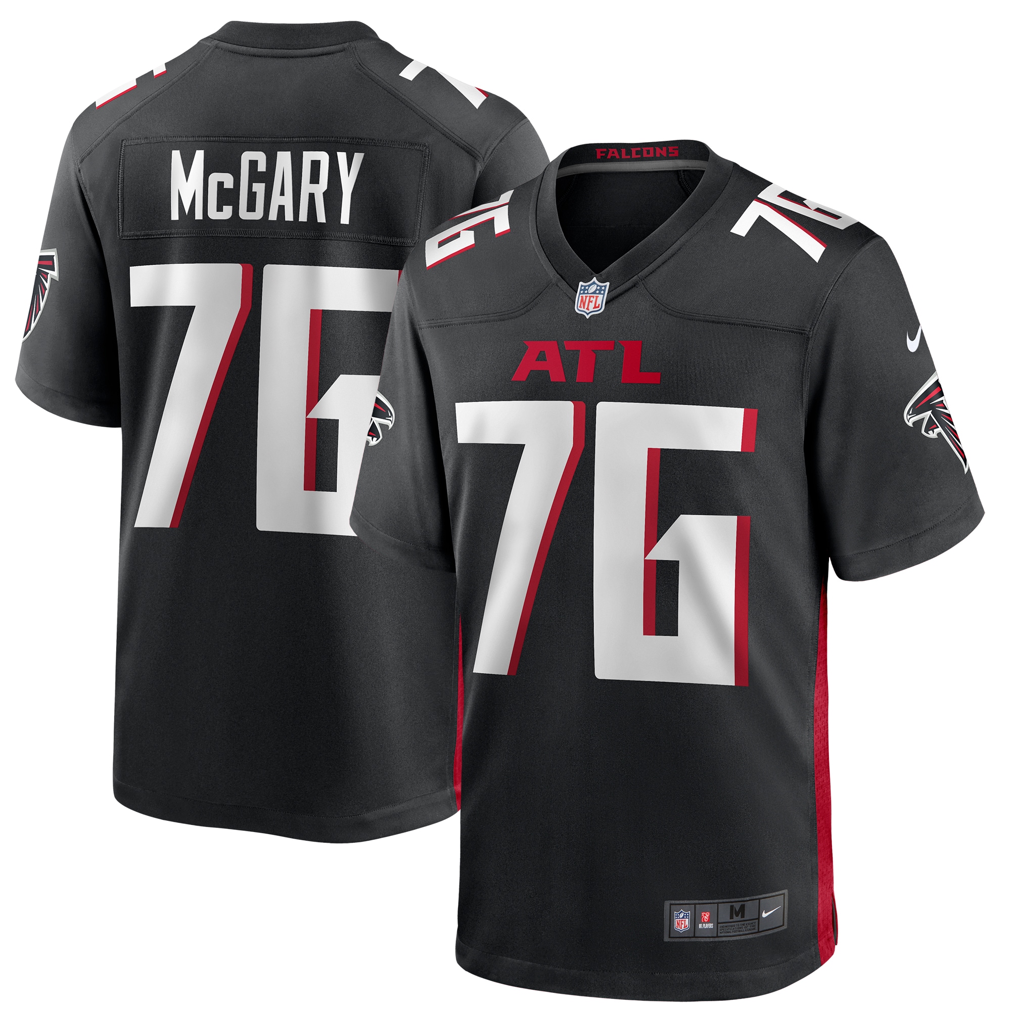 Men's Atlanta Falcons Kaleb McGary Black Game Jersey