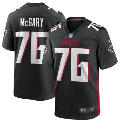 Men's Atlanta Falcons Kaleb McGary Black Game Jersey 01