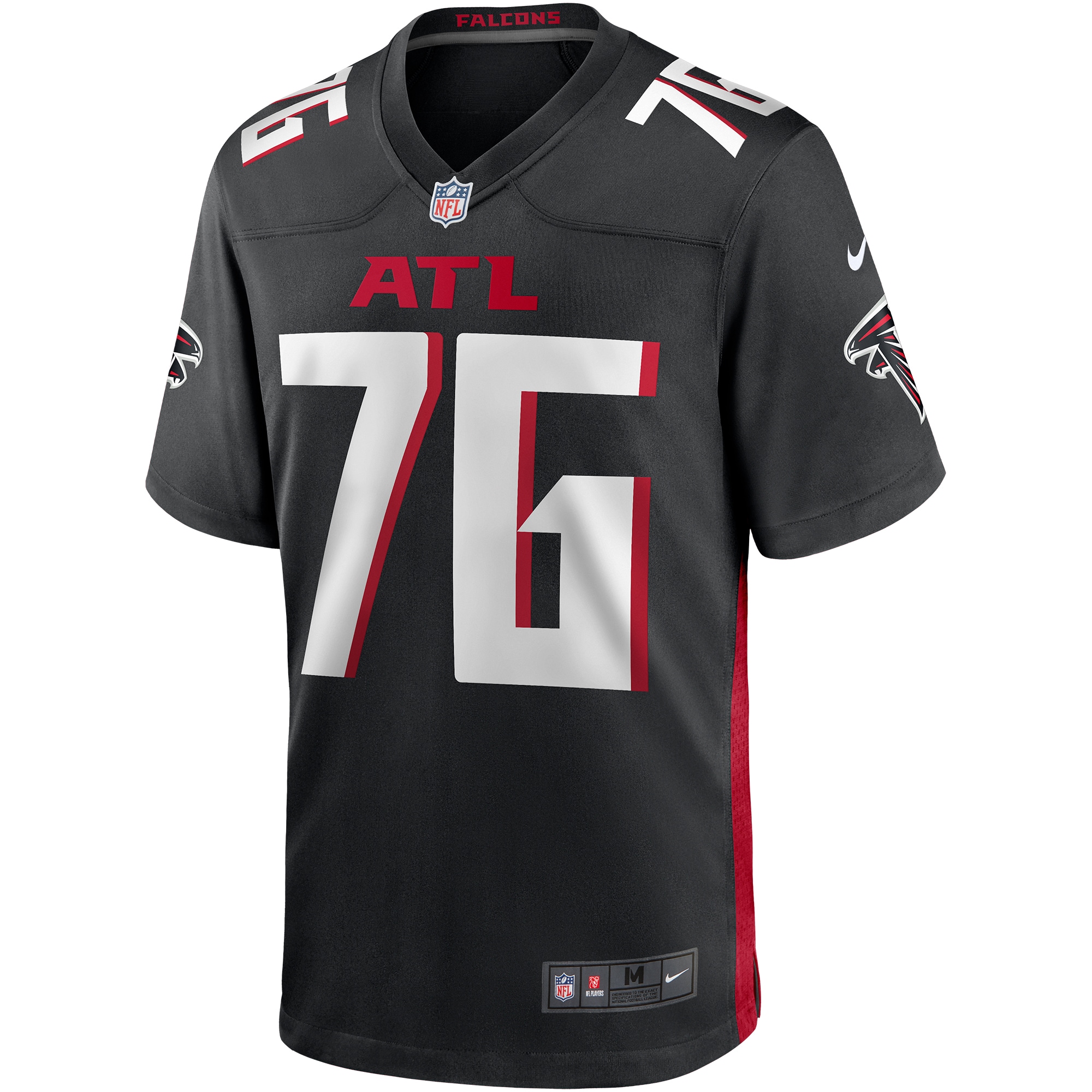 Men's Atlanta Falcons Kaleb McGary Black Game Jersey