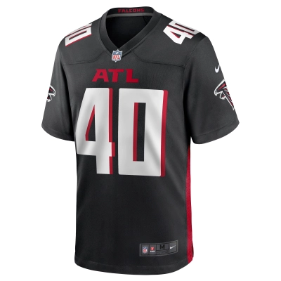 Men's Atlanta Falcons Keith Smith Black Game Jersey 02