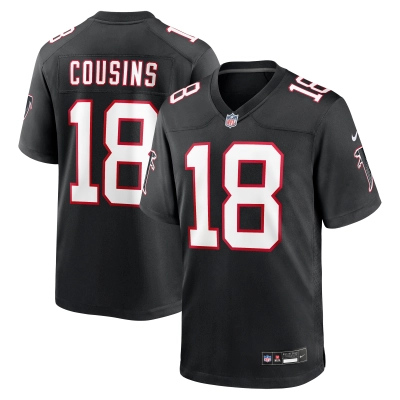 Men's Atlanta Falcons Kirk Cousins Black Alternate Game Player Jersey 01