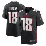 Men's Atlanta Falcons Kirk Cousins Black Game Player Jersey