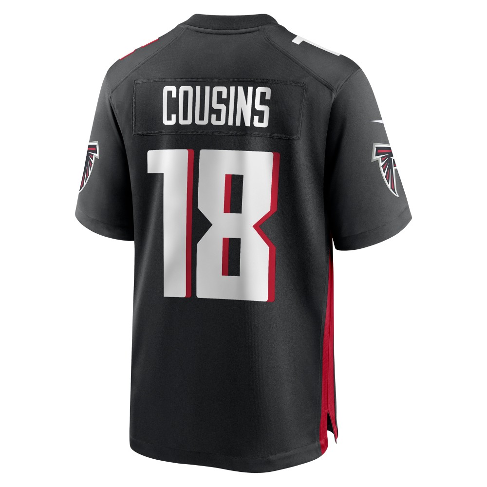 Men's Atlanta Falcons Kirk Cousins Black Game Player Jersey